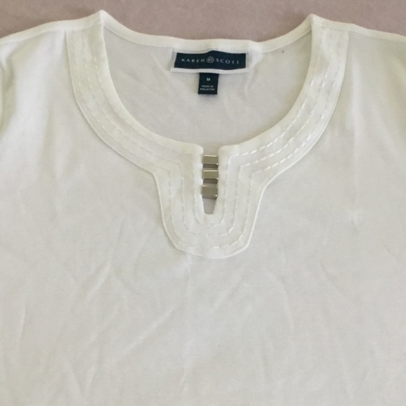 Karen Scott cotton tunic size M - Picture 1 of 7